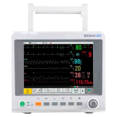 Monitor de Hospital con Parámetros ECG, Respiración, SPO2, NIBP,  Temperatura, Pantalla Touch y Detección de Marcapasos - EDAN