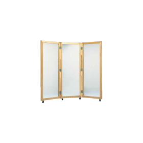 Espejo de Postura Móvil de 3 Secciones con Marco de Madera de 190 cm alto x 40 cm ancho con Ruedas - Mecano Rehab
