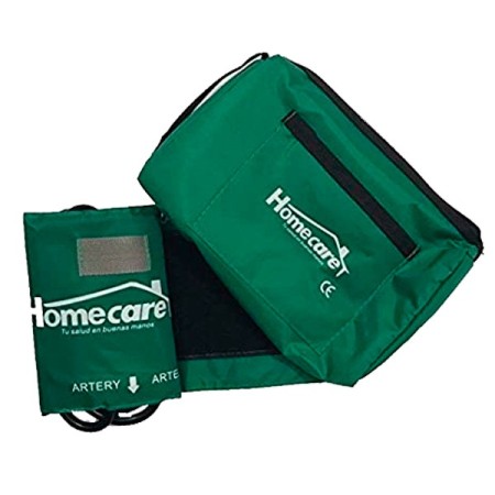 Baumanómetro Aneroide de 2 Mangueras con Cámara de Látex y Brazalete Ajustable 100% de Algodón - Home Care