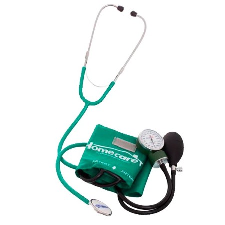 Baumanómetro y Estetoscopio con Cámara, Mangueras, Perilla de Látex + Vulva y Filtro de Metal - Home Care