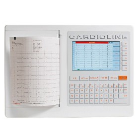 Electrocardiógrafo de 12 Derivaciones 200+ con Filtros de 25/40/150 Hz, Pantalla LCD 7" con Protocolo DICOM - CARDIOLINE