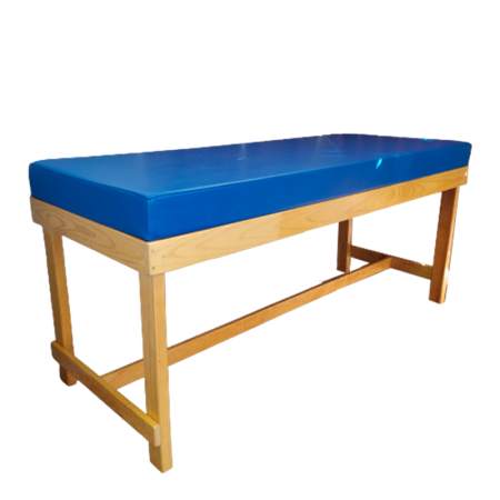 Camilla de Fisioterapia Fija de Madera con Colchón de Poliuretano de 185 cm largo x 65 cm ancho x 80 cm altura - Mecano Rehab