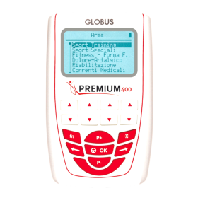 Electroestimulador Globus Premium 400 Portátil de 4 Canales para 8 Electrodos y 258 Programas Preestablecidos - Globus