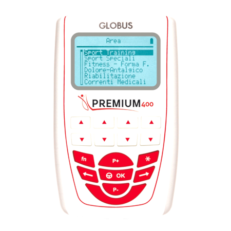 Electroestimulador Globus Premium 400 Portátil de 4 Canales para 8 Electrodos y 258 Programas Preestablecidos - Globus