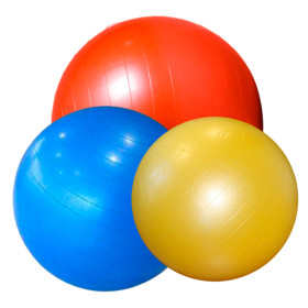 Set de 3 Pelotas para Fisioterapia Bobath de 55 cm, 65 cm, 75 cm con Bomba de Inflado