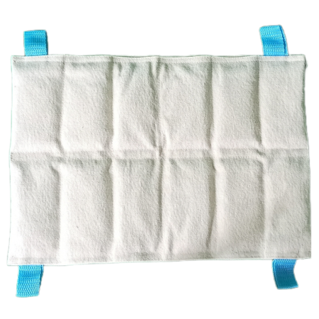 Compresa Húmedo Caliente Tamaño Lumbar Chica de 25x45 cm Rellena de Bentonita para Compresero - Médica Store