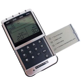 Electroestimulador Muscular Portátil TENS + EMS + Interferenciales + Rusas de 4 Canales para 8 Electrodos - Twin Stim Plus 3