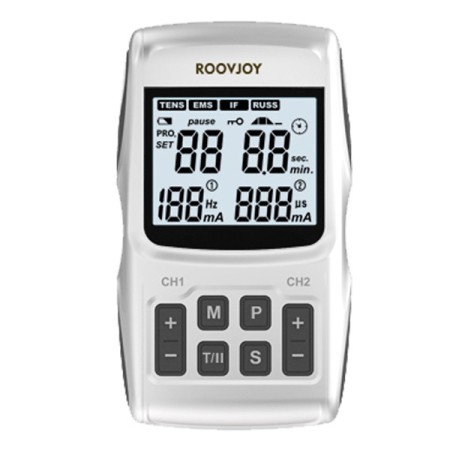 Electroestimulador OnBalance de 2 canales Con corriente TENS, EMS, IF Y RUSAS
