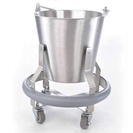 Portacubeta de Patada Inoxidable (sin Cubeta)