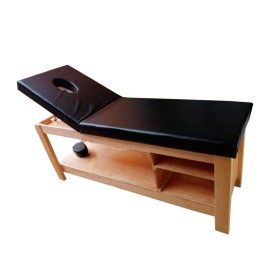 Cama para Terapia Física de Madera con Respaldo Reclinable de 180 cm largo x 70 cm de ancho x 80 cm de alto - Mecano Rehab