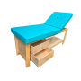 Cama de Fisioterapia de Madera con Respaldo Reclinable y 2 Cajones de 190 largo x 61 de ancho x 80 cm de alto - Mecano Rehab
