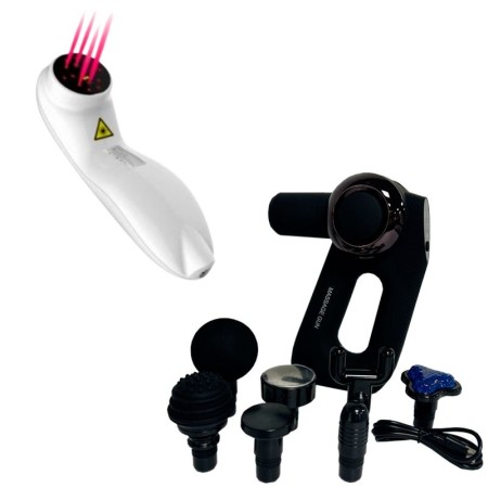 Paquete Pistola de Percusión + Láser Terapéutico Portátil