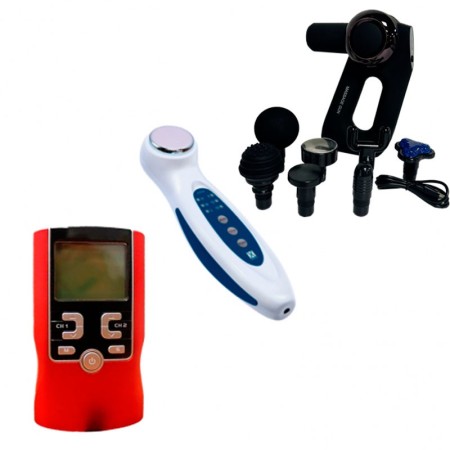 Electroestimulador, pistola de precisión, láser y ultrasonido portatil