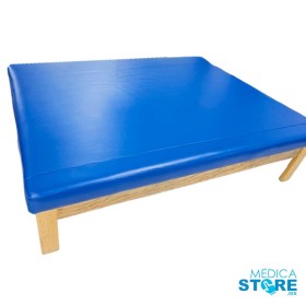 Cama Bobath de Madera 41 cm de alto por 178 cm de ancho por 245 cm con Colchón de Poliuretano de Alta Densidad de 10 cm