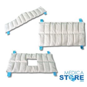 Paquete de 3 Compresas Fabricadas con Tela de Algodón Rellenas de Bentonita para Cuello, Hombro-Rodilla y Lumbar - Médica Store