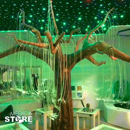 Árbol Iluminado de Fibra Óptica de Estimulación Multisensorial CEMS | Médica Store
