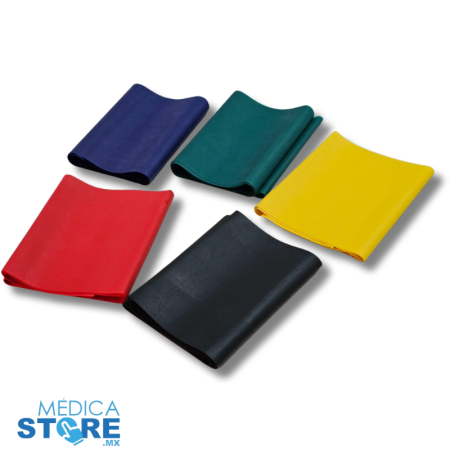 Set de 5 Bandas de Resistencia para Ejercicio Progresivo de Nivel Extra Suave, Suave, Media, Dura y Extra Dura - Cando