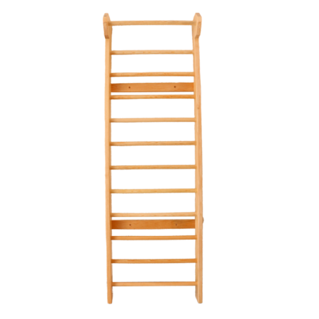 Barras Suecas de Madera para Fisioterapia con 12 Barrotes y Barnizado Natural - Mecano Rehab