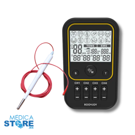 Combo Electroestimulador Portátil de 4 Canales Independientes de 50 Programas para TENS y EMS  + Lápiz Punto Motor
