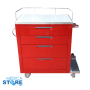 Carro de Emergencia Rojo 4 Cajones | Médica Store